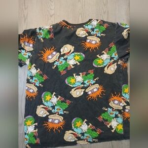 Rugrats T Shirt Cartoon Character Black T-Shirt 90s